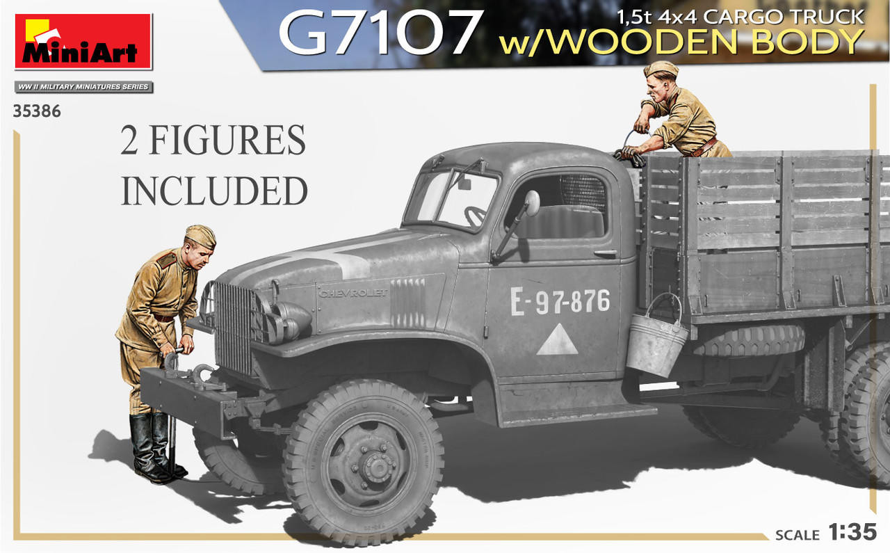 1/35 Miniart G7107 4x4 1.5-Ton Cargo Truck w/Wooden Stake Body 