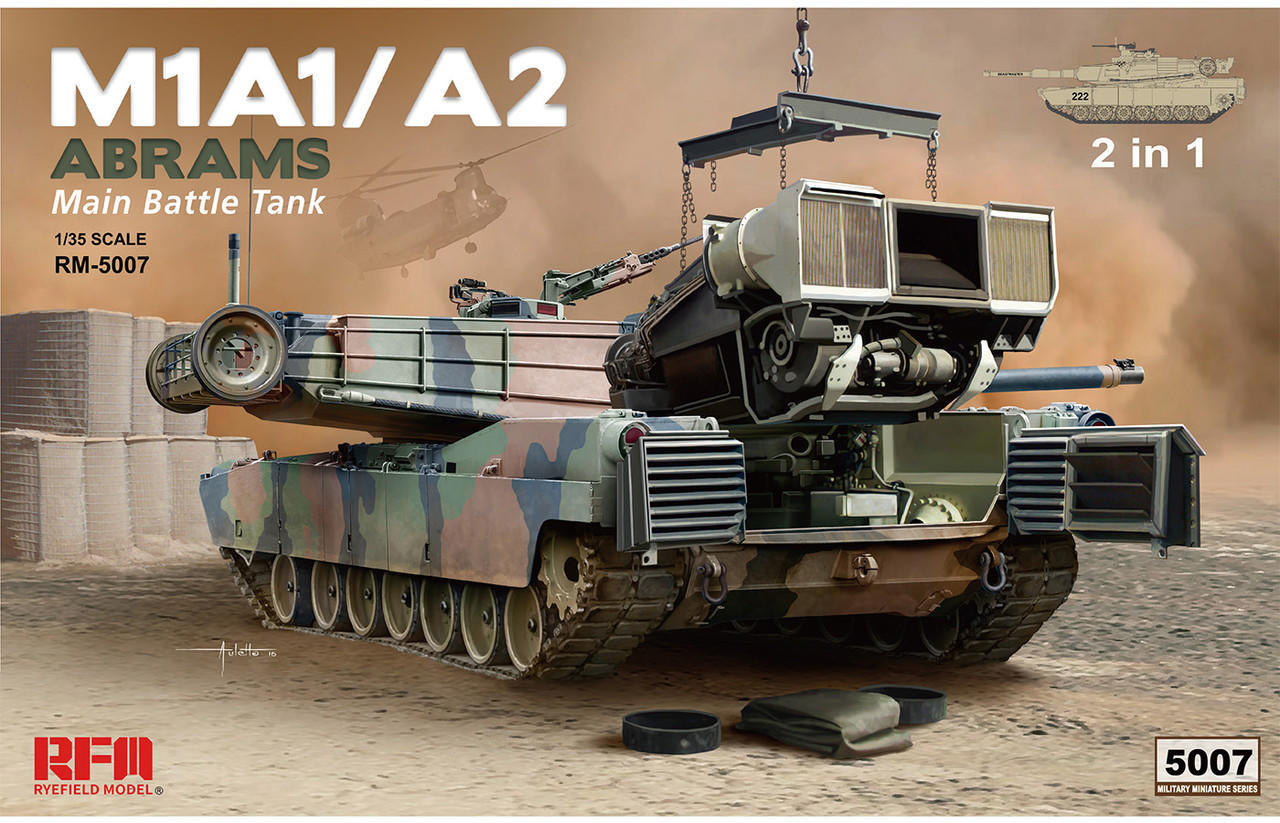 1/35 Ryefield Model M1A1/A2 Abrams W/interior - Squadron.com
