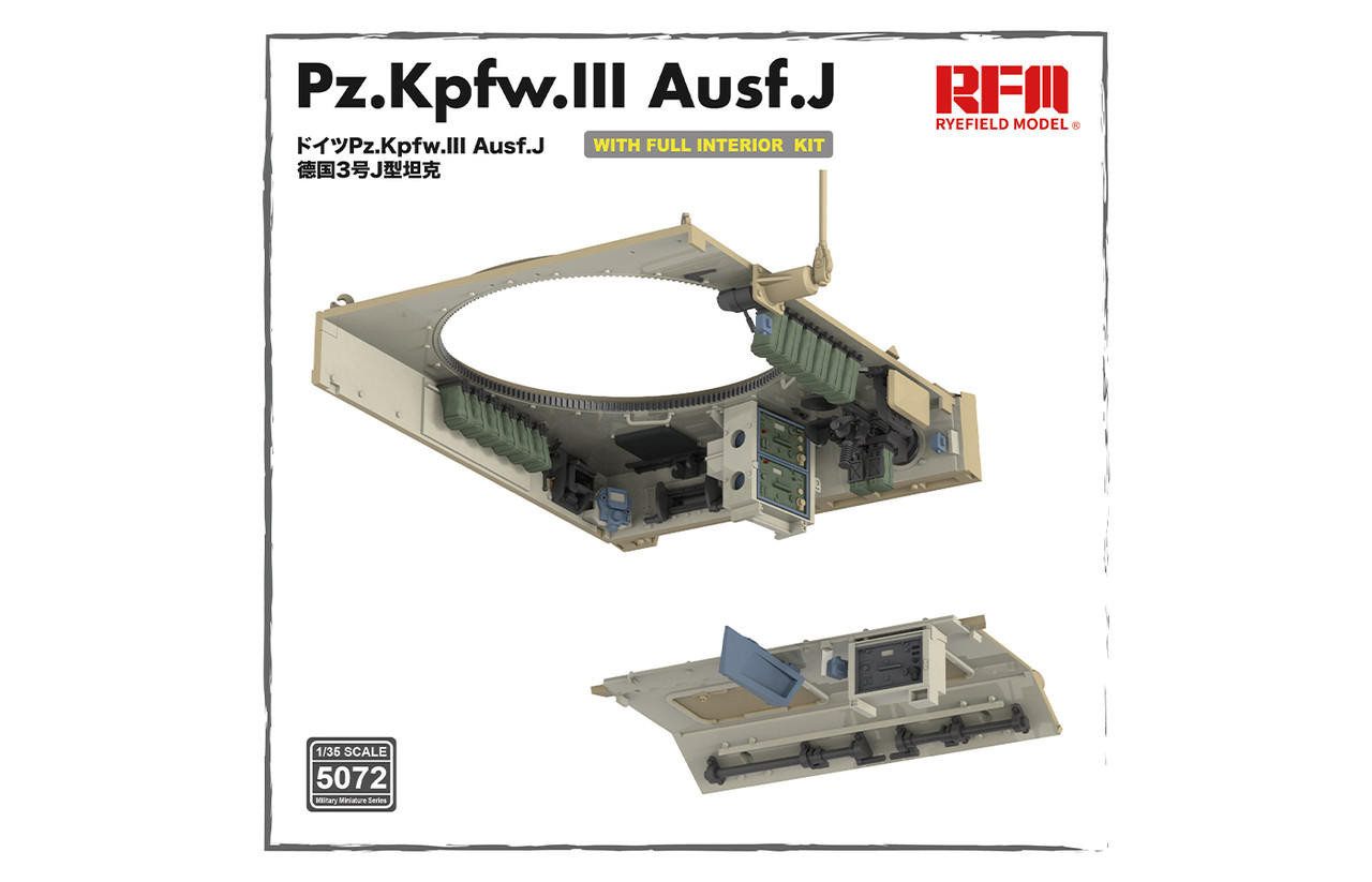 RYE5072 1/35 Ryefield Model Pz Kpfw III Ausf J w/full i MMD Squadron