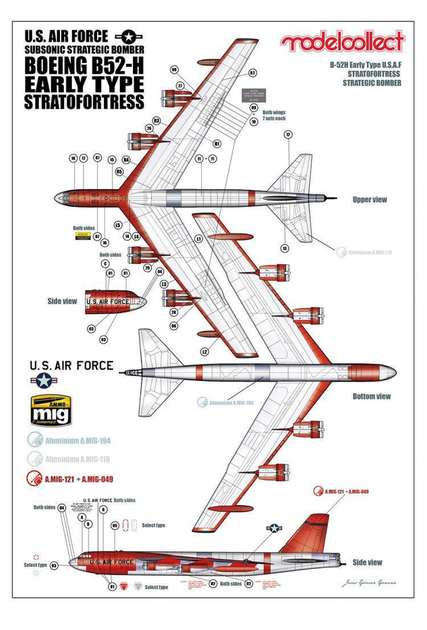 1/72 ModelCollect B-52H early type Stratofortress strategic Bomber