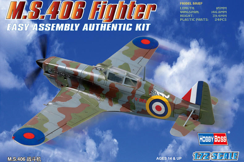 1/72 Hobby Boss Morane-Saulnier MS.406 Easy Assembly - HY80235
