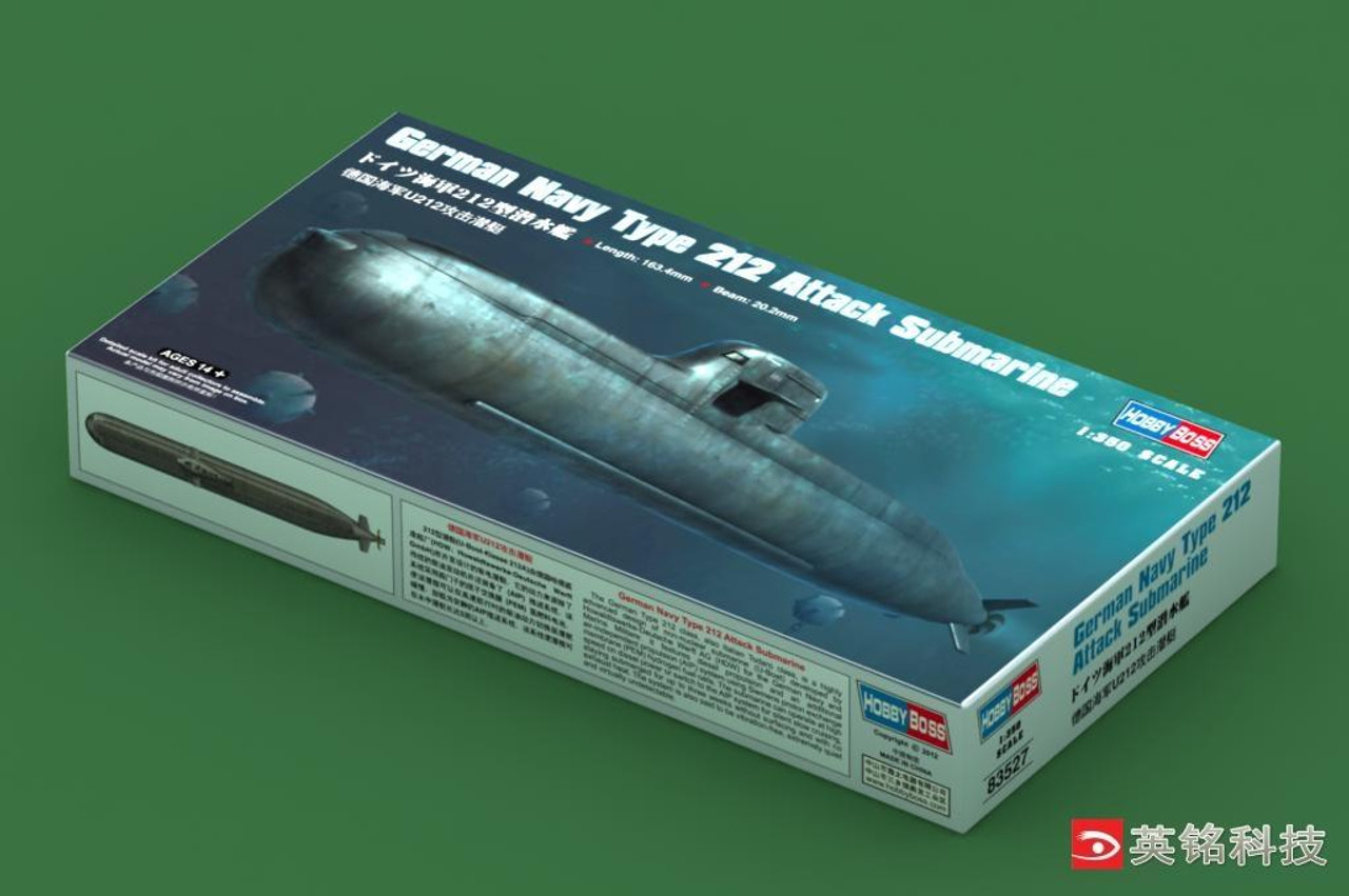 HBB83527 1/350 HobbyBoss German Navy Type 212 Attack Submarine Plastic Model Kit MMD Squadron