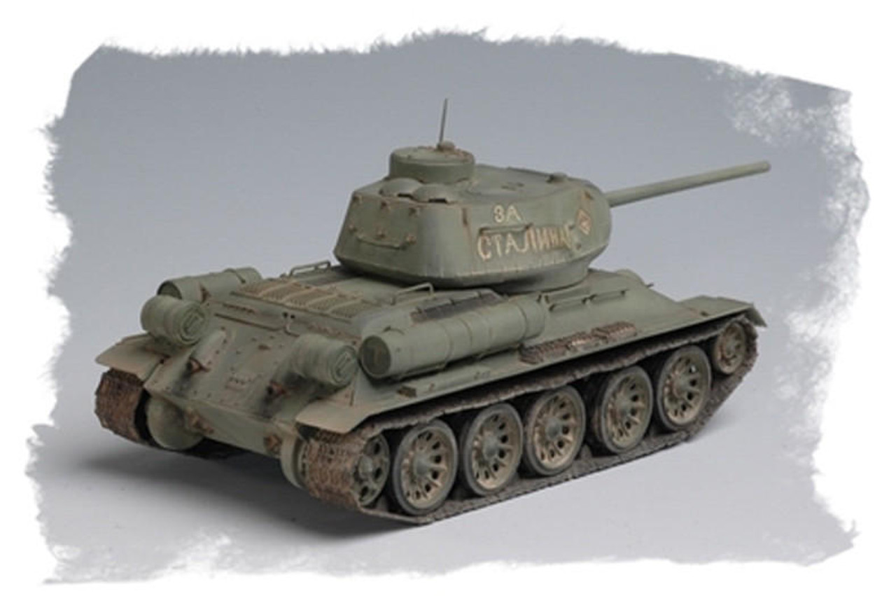 1/48 Hobby Boss Russian T-34/85 Tank Model 1944 with Flattened Turret ...