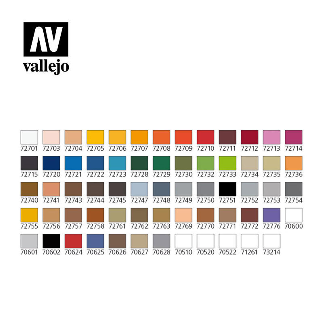 Vallejo Paint Game Color Paint Set in Plastic Storage Case (72 Colors &  Brushes) 