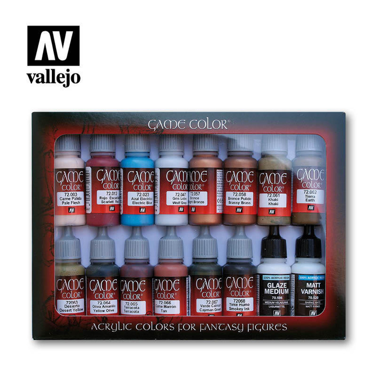 VJ72297 Vallejo Paint 17ml Bottle Specialist Game Color Paint Set 16 Colors MMD Squadron