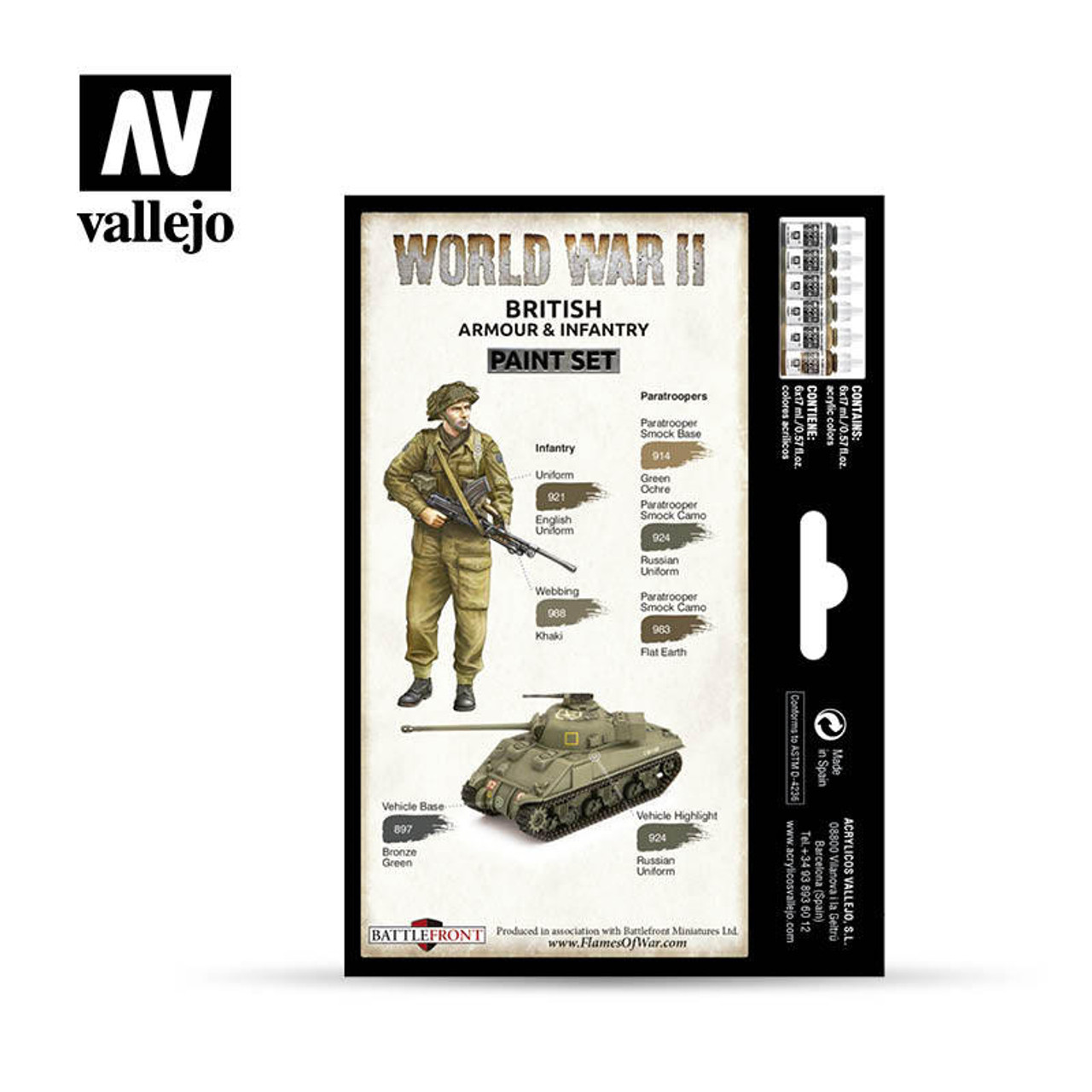 Vallejo – War Games Paint Series German Armour Paint Set # 70.155