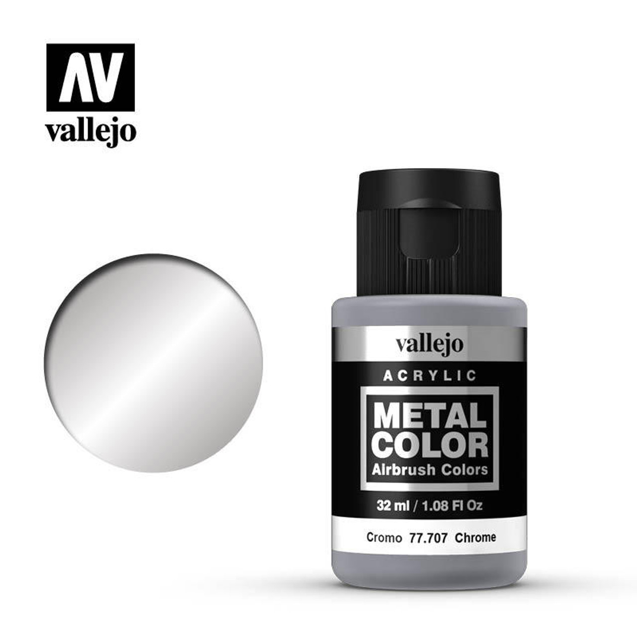 Vallejo Paint 32ml Bottle Chrome Metal Color