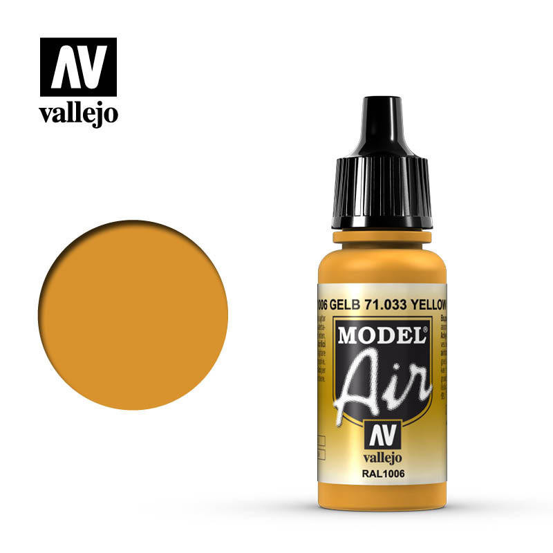 Vallejo Paint 17ml Bottle Yellow Ochre Model Air - Squadron.com