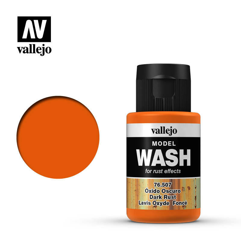 Vallejo Paint 35ml Bottle Dark Rust Model Wash