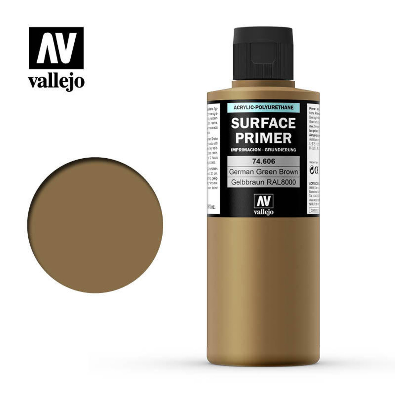 200ml Bottle Black Primer Vallejo Paint