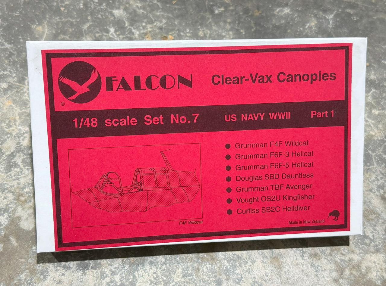 1/48 Falcon Canopies Set US Navy Fighters World War II (part 1