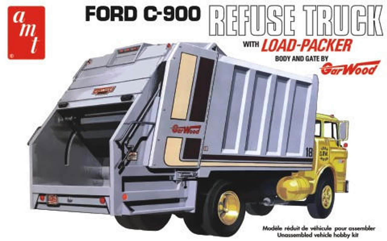 AMT1247 1/25 AMT Ford C-900 Garwood Garbage Truck with Load Packer - MMD Squadron