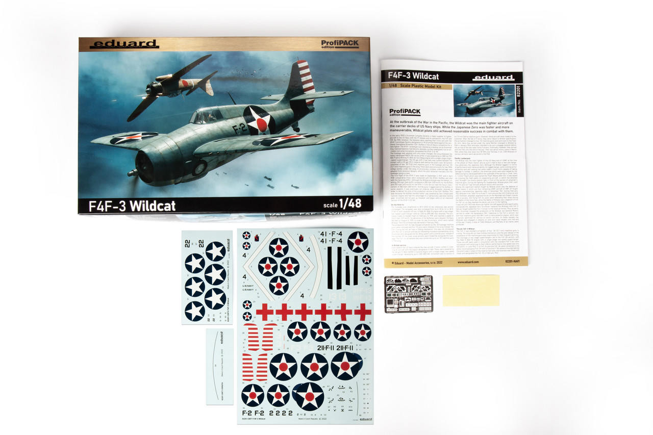 EDU82201 1/48 Eduard F4F-3 Wildcat Plastic Model Kit MMD Squadron