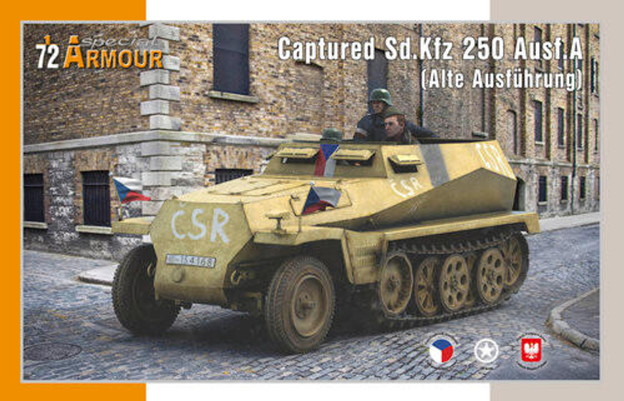 CMK-100-SA72027 1/72 Special Armour Captured SdKfz 250 AusfA Alte Ausfuhrung Plastic Model Kit MMD Squadron