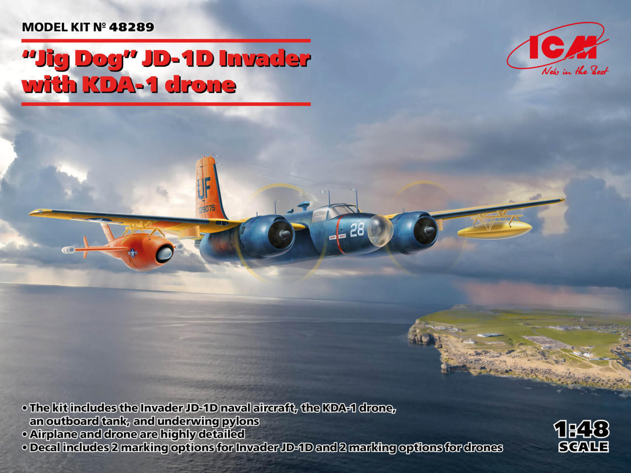 1/48 ICM Jig Dog JD-1D Invader With KDA-1 Drone - Squadron.com