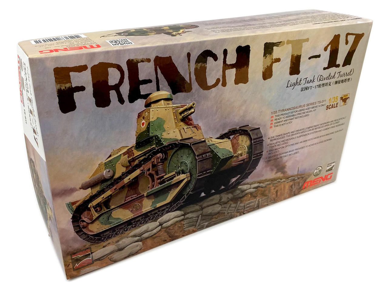 男女兼用 【値下げ！】FRENCH FT-17 LightTank 1/35 模型/プラモデル