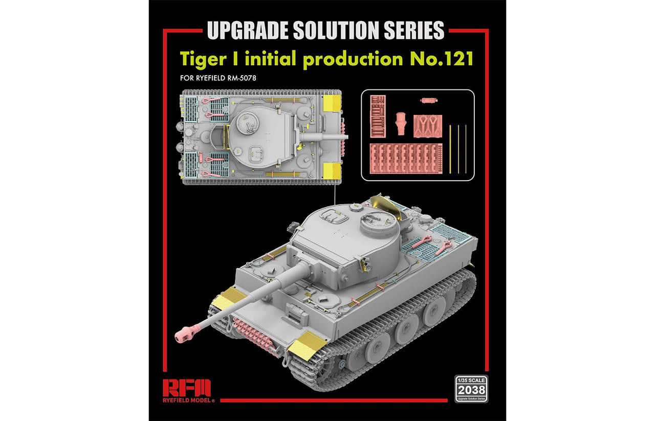RYE2038 1/35 Ryefield Model Upgrade set for 5078 SdKfZ.181Tiger I initial production MMD Squadron