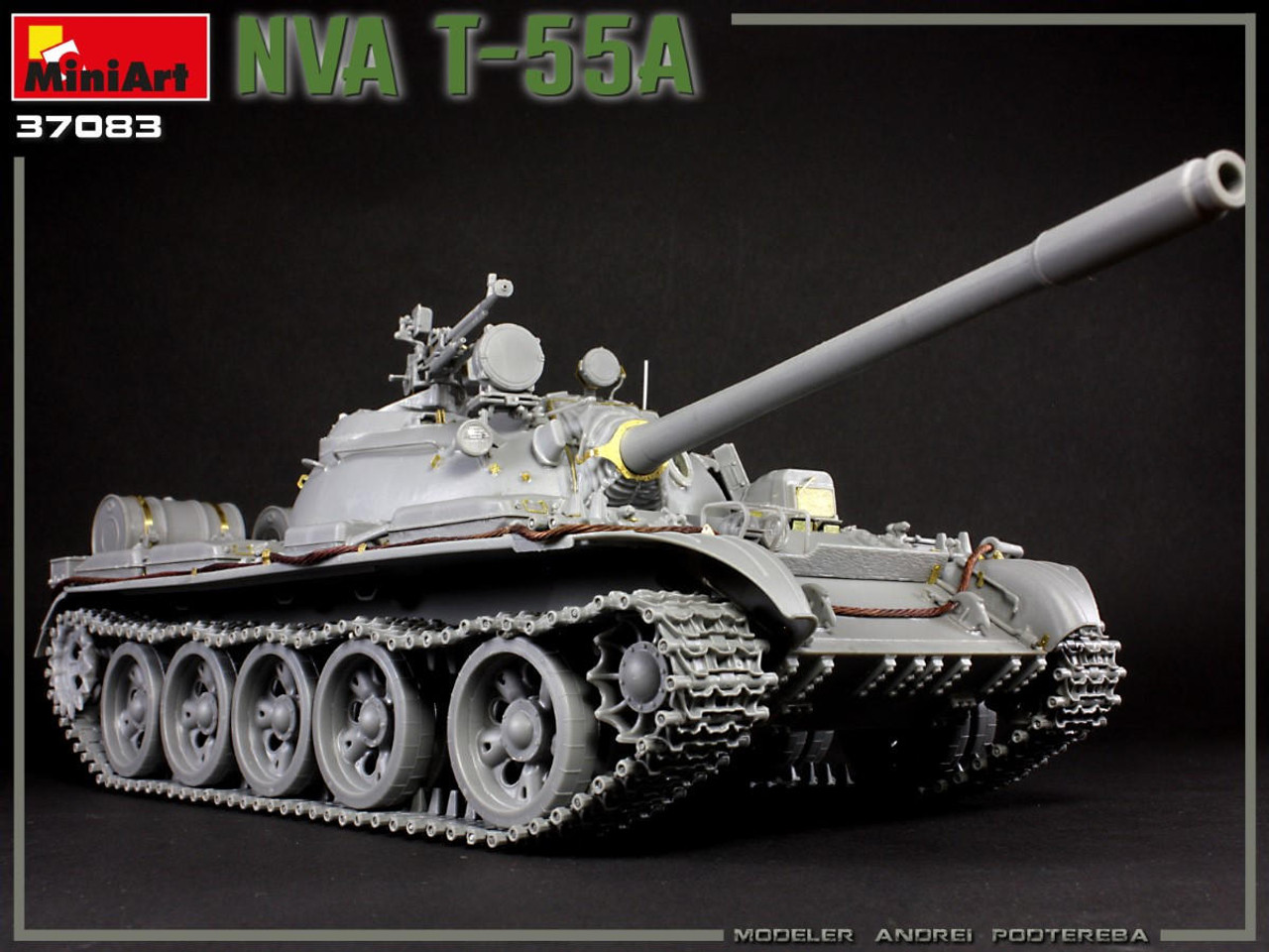 MIN37083 1/35 Miniart NVA T-55A Tank Plastic Model Kit MMD Squadron