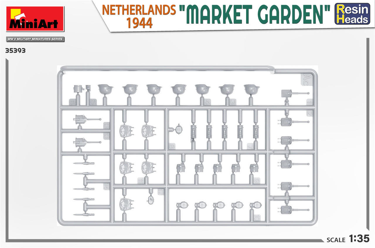 Modellismo Statico MiniArt MIN35393 1:35 – Market Garden Olanda 1944, Con Teste In Resina, Kit Non Verniciato - 4