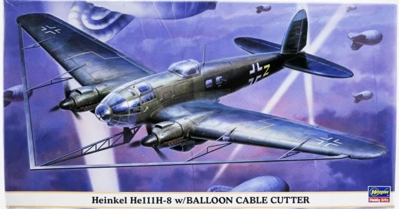 1/72 Hasegawa Heinkel He111H- 8 w/ Balloon Cable Cutter #929