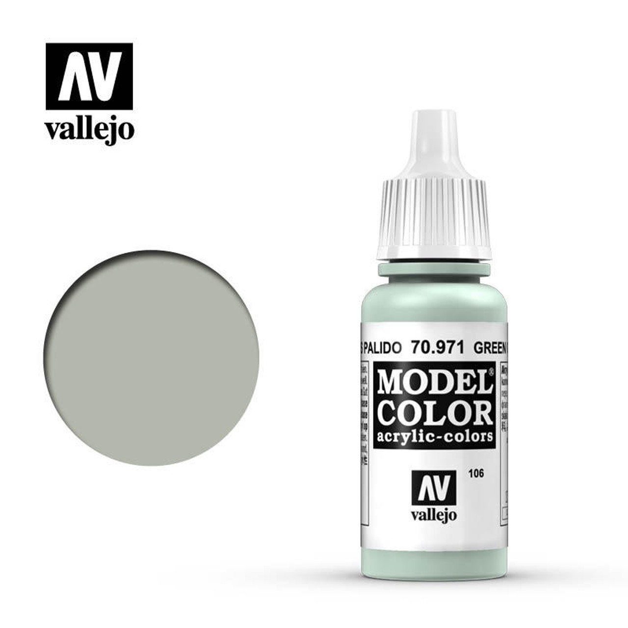 Vallejo Paint 17ml Bottle Light Green Grey Model Color