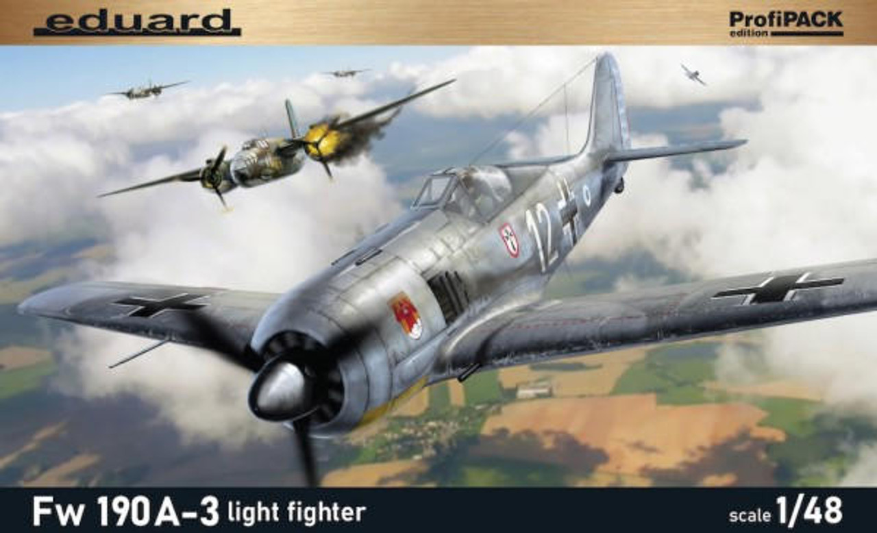 EDU82141 1/48 Eduard WWII Fw190A3 German Light Fighter Plastic Model Kit MMD Squadron