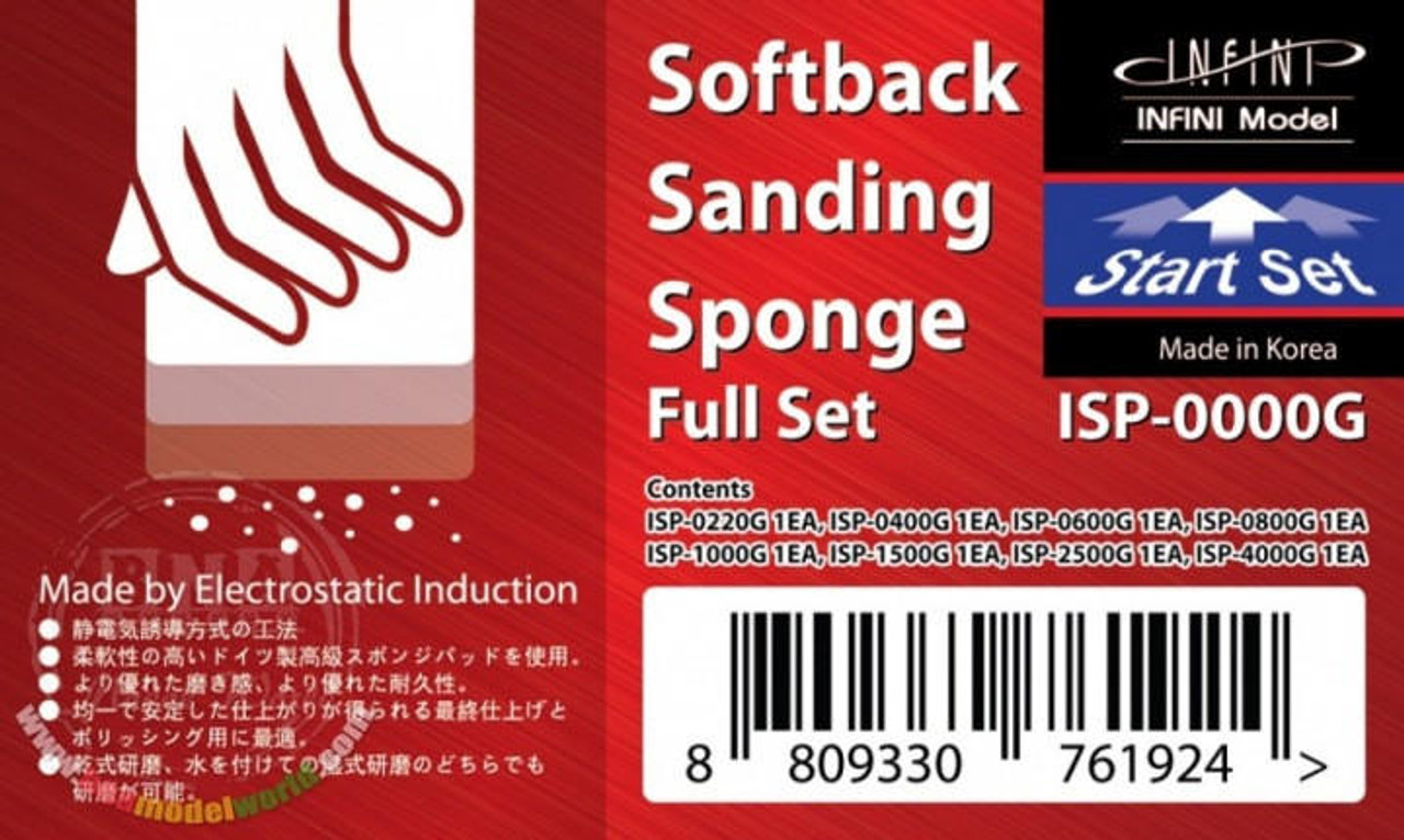 ISP-0000G Infini Models Sanding Sponge Full Set (8 different grits)  MMD Squadron