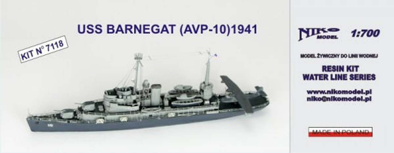 NIK7118 1/700 Niko USS Barnegat AVP-10 1941  MMD Squadron