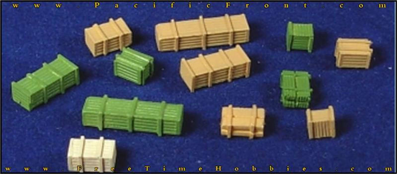 NIKZW3507x 1/350 Niko Model Cargo Wooden Boxes Small  MMD Squadron