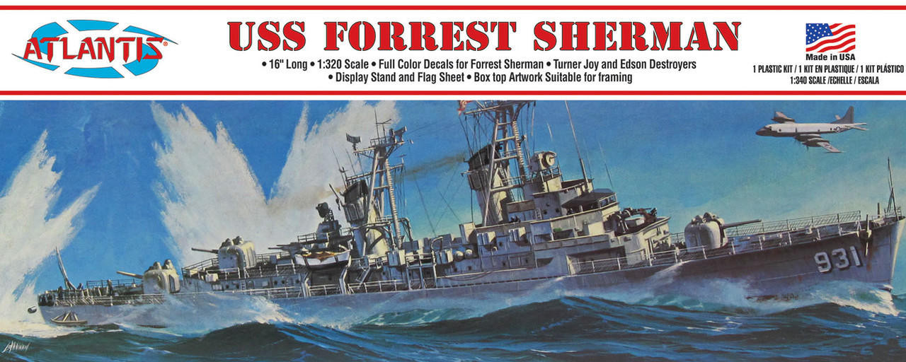 ALM352 1/320 Atlantis USS Forrest Sherman Guided Missile Destroyer (formerly Revell)  MMD Squadron