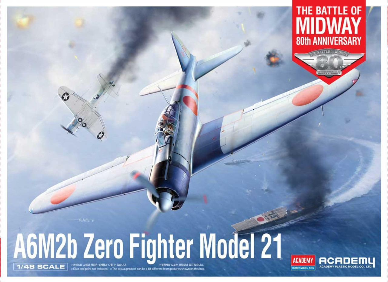 ACD12352 1/48 Academy A6M2b Zero Fighter Model 21 "Battle of Midway"  MMD Squadron