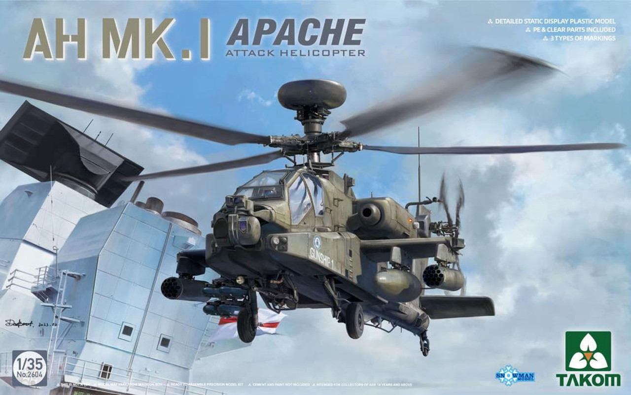 1/35 Takom AH MK.1 Apache Attack Helicopter BRITISH