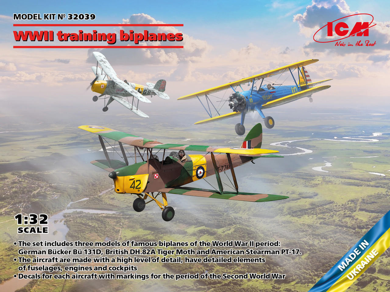 1/32 ICM WWII Training Biplanes Set - Squadron.com