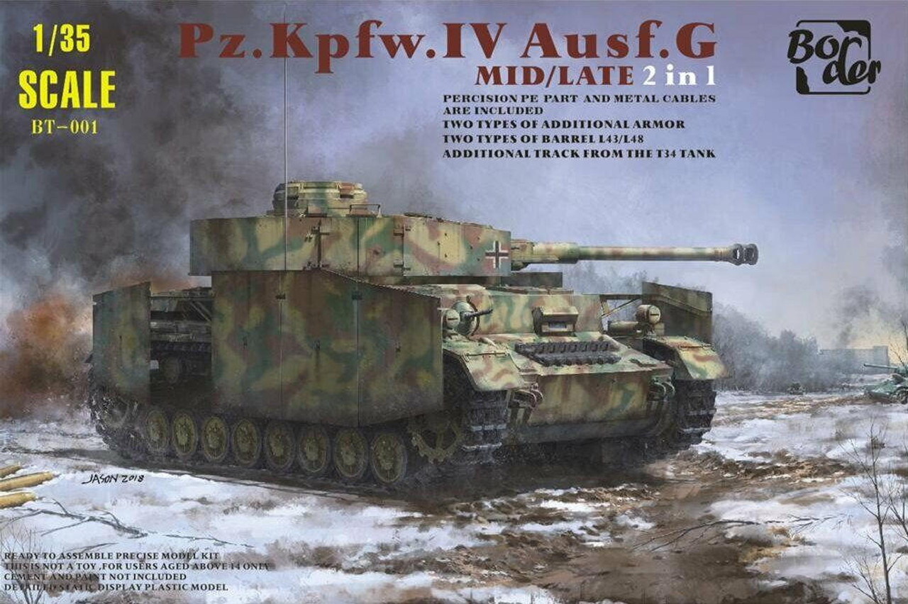 BRDBT001 1/35 Border Model Panzer Pz.Kpfw.IV Ausf.G Mid/Late (2in1)  MMD Squadron