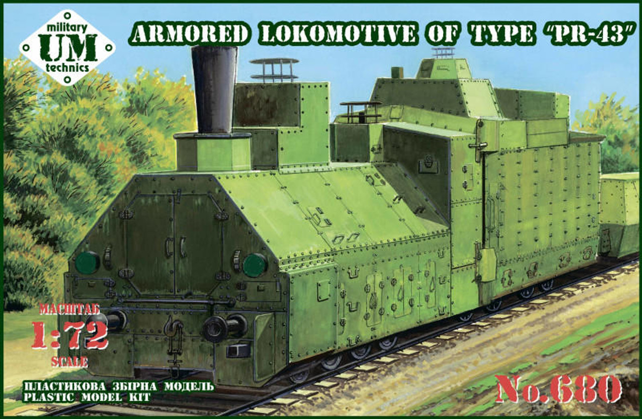 UMMT-680 1/72 Uni Model Armored locomotive of type PR-43  MMD Squadron