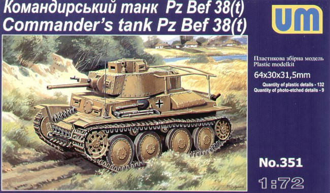 1/72 Uni Model Command tank Pz. 38t - Squadron.com