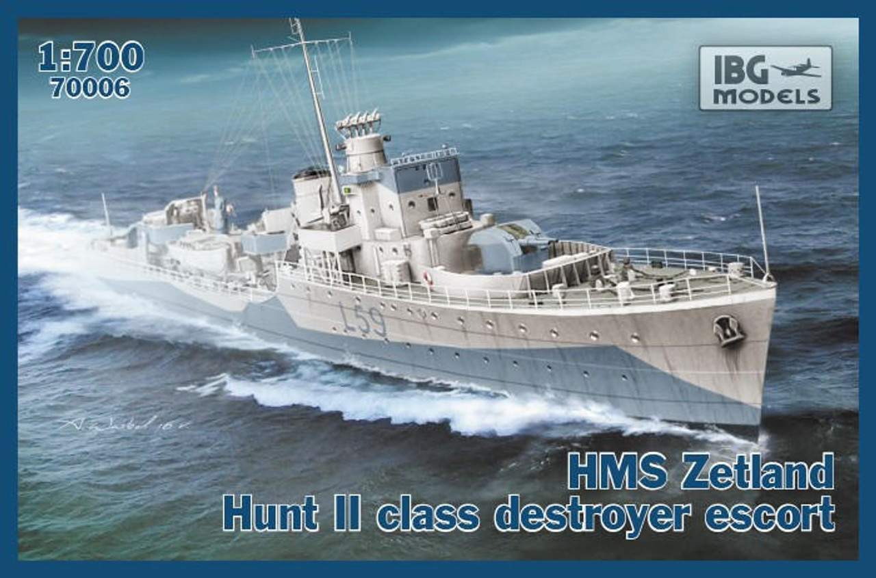 IBG70006 1/700 IBG HMS Zetland 1942 Hunt II class destroyer escort Plastic Model Kit  MMD Squadron