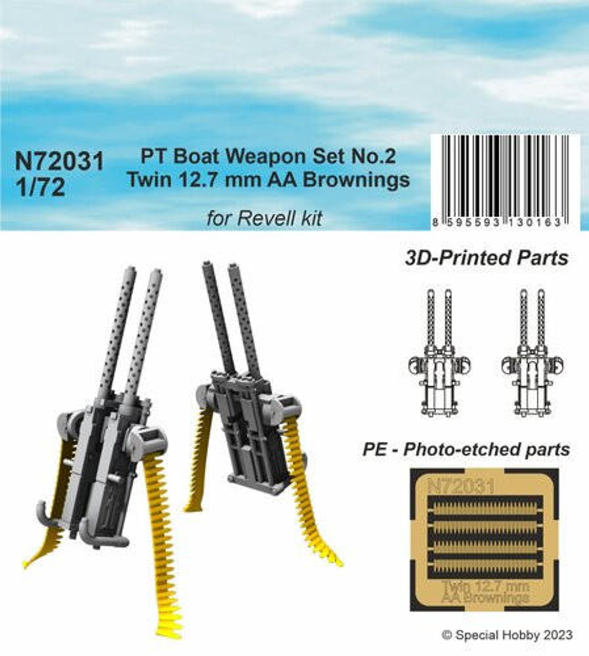 1/72 CMK PT Boat Weapon Set No.2 - Twin 12.7 mm AA Brownings (2 