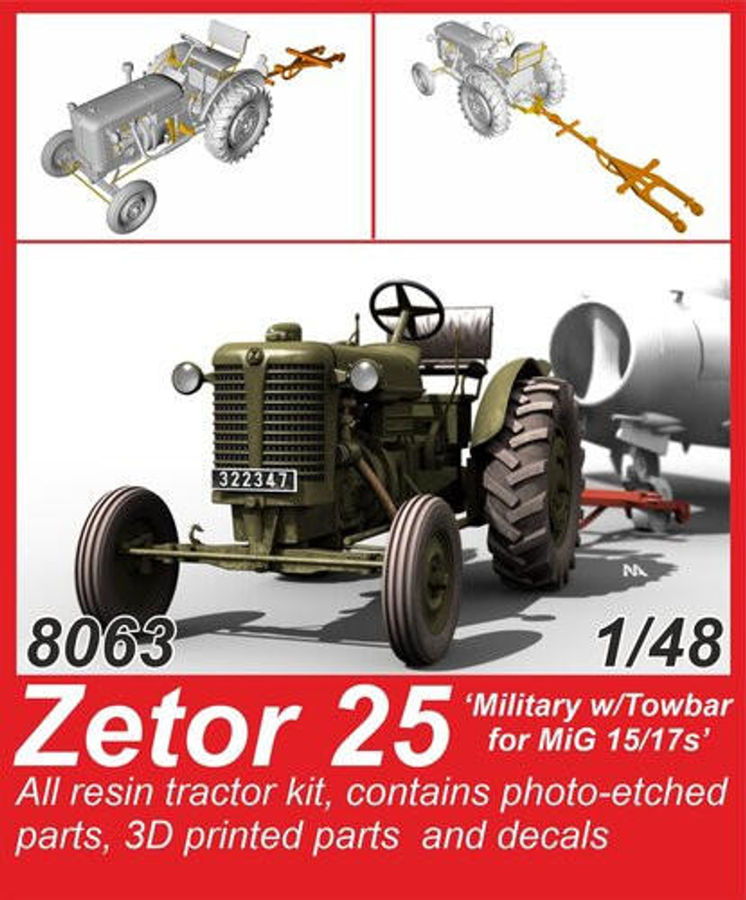 CMK 08062 - Maquette Tracteur Zetor 25 1/48