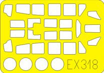 thumbnail image 2 of Eduard EUEX 318 1/48 Scale Mask For Tamiya A6M3 Zero Model 32 2 of 6