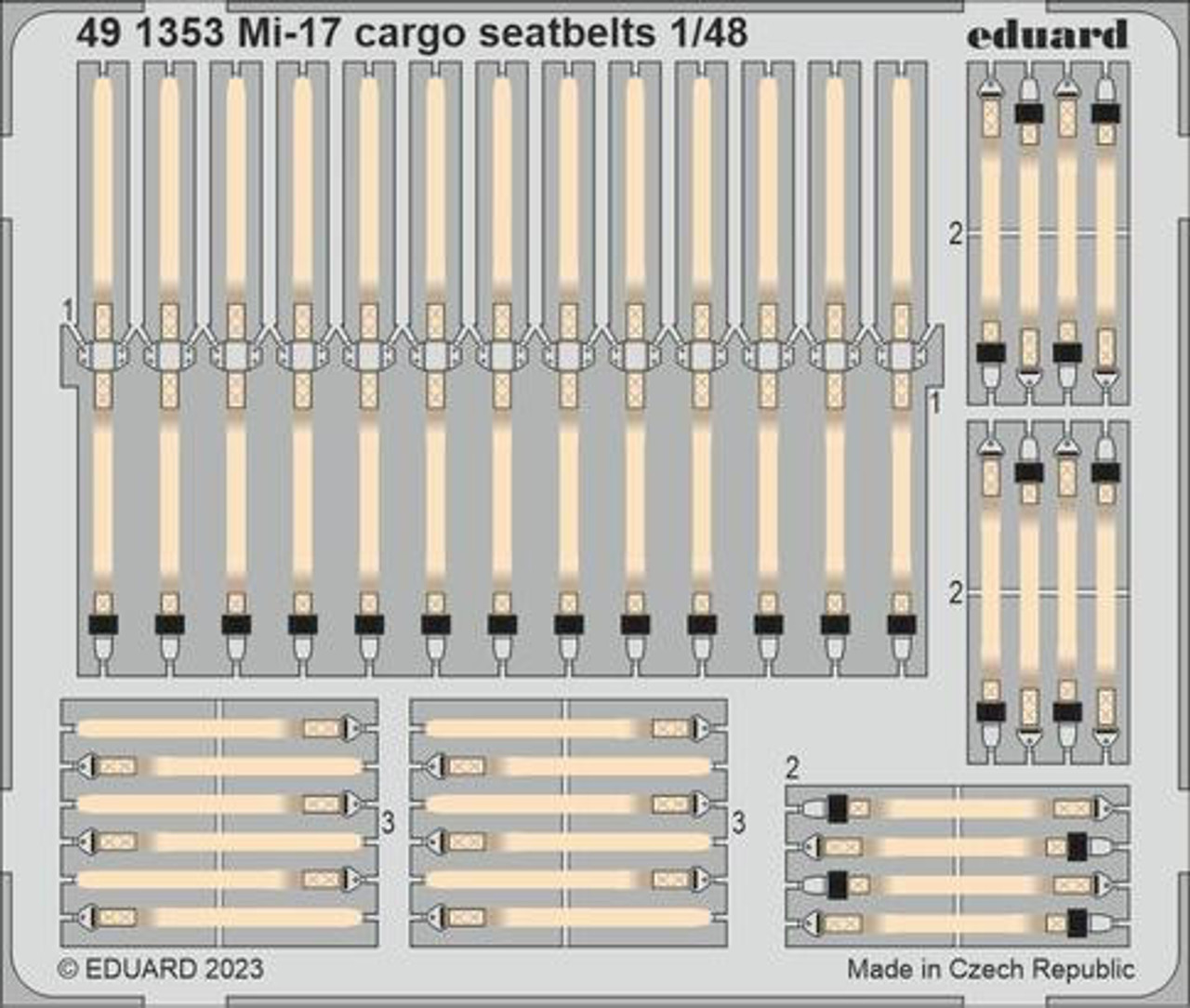EDU491353 1/48 Eduard Mi-17 cargo seatbelts for AMK 491353 MMD Squadron