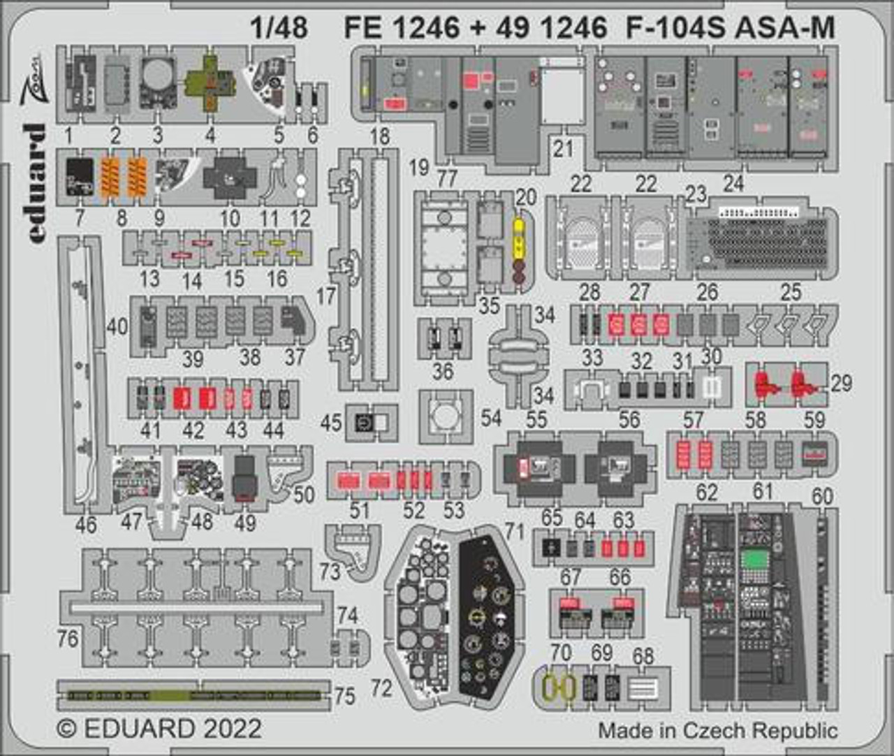 EDUBIG49321 1/48 Eduard Big Ed F-104S ASA-M for Kinetic BIG49321 MMD Squadron