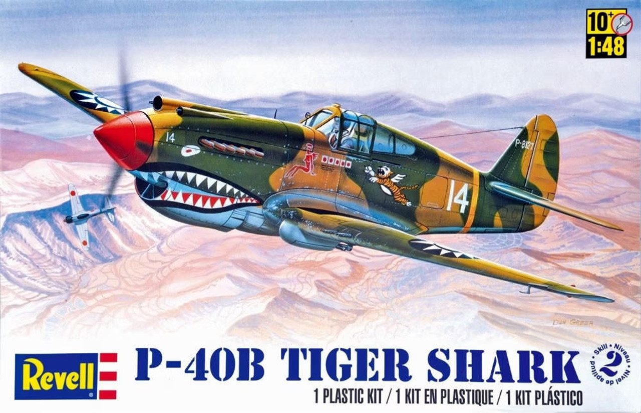 1/48 Revell P-40B Tiger Shark Plastic Model Kit