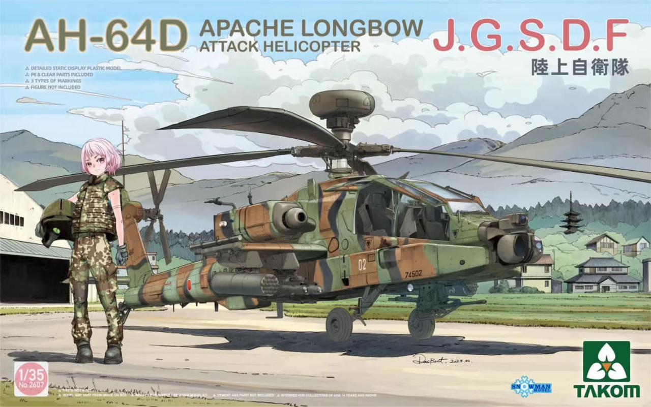 TAK2607 1/35 Takom AH-64D Apache Longbow JGSDF  MMD Squadron