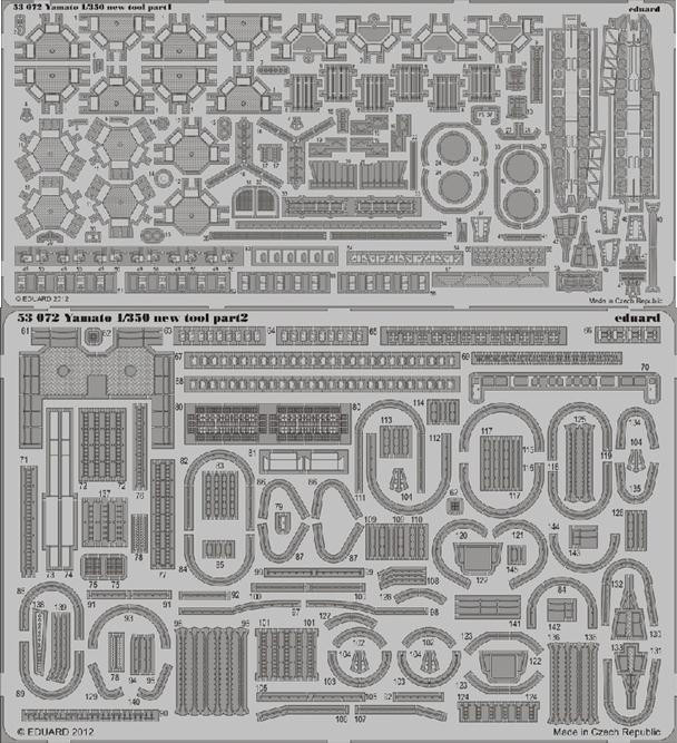1/350 Eduard Yamato Photo Etch Set (For Tamiya New Kit) - Squadron.com