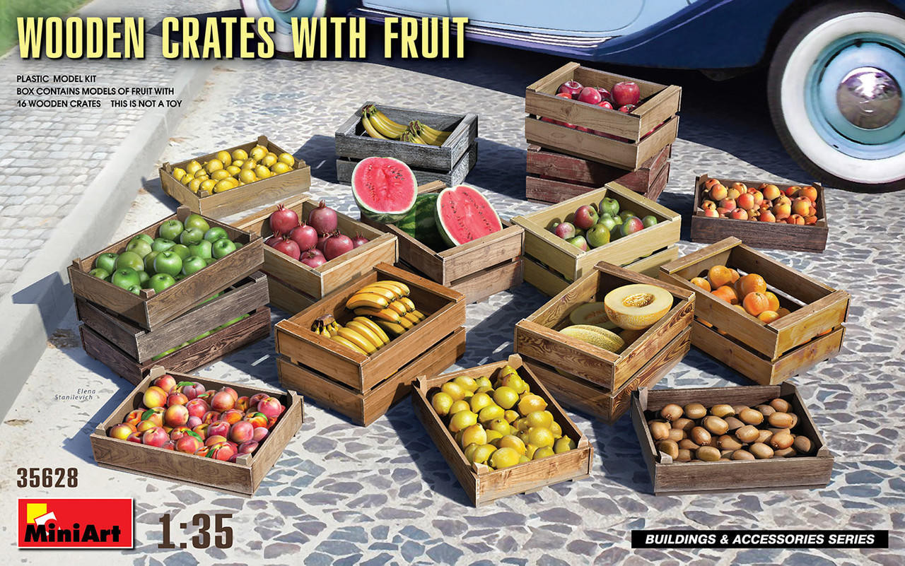 1/35 Miniart Wooden Crates with Fruit - Squadron.com