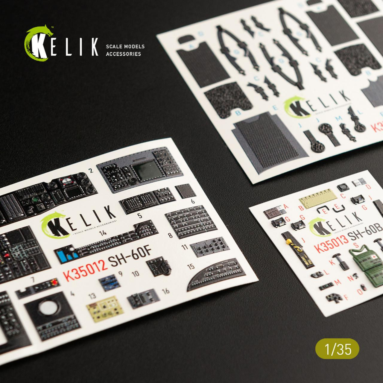 1/35 Kelik SH-60F Ocean Hawk interior 3D decals for Kitty Hawk kit