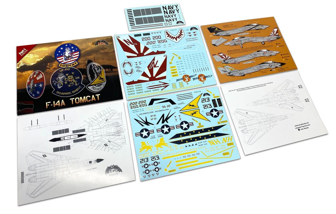 tom⭐︎ 1/32 Zotz Decals F-14A Tomcats Part 1 (VF-213 VF-111 VF-21