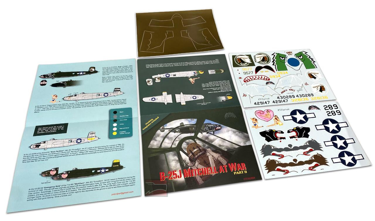 1/32 Zotz Decals B-25J Mitchell at War (Gun nose) Part 2