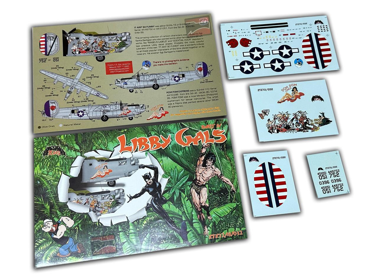 Robbyさん専用 1/72 Zotz Decals B-24 Liberator Libby Gals Part 5 Decal Set